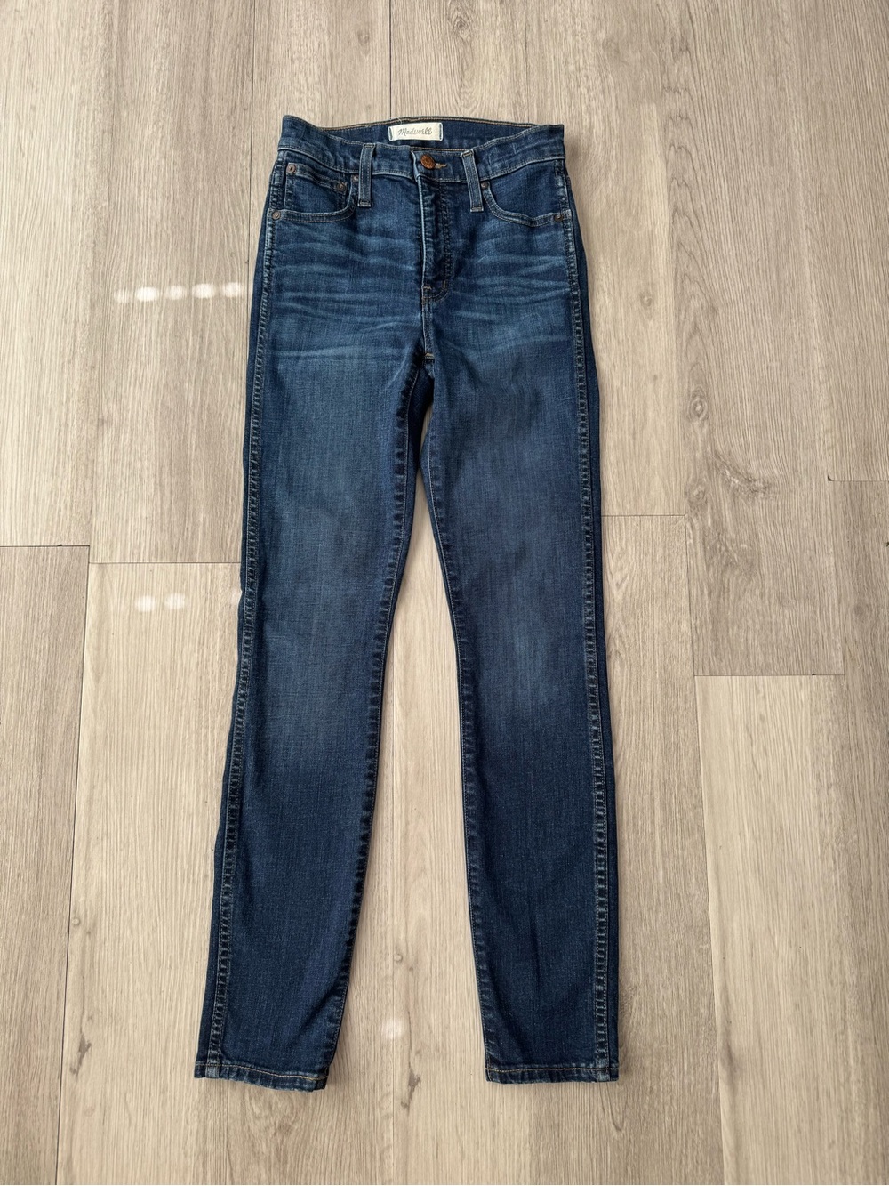 Madewell Womens High Rise Skinny Jeans Size 24 Blue Denim Medium Wash Stretch